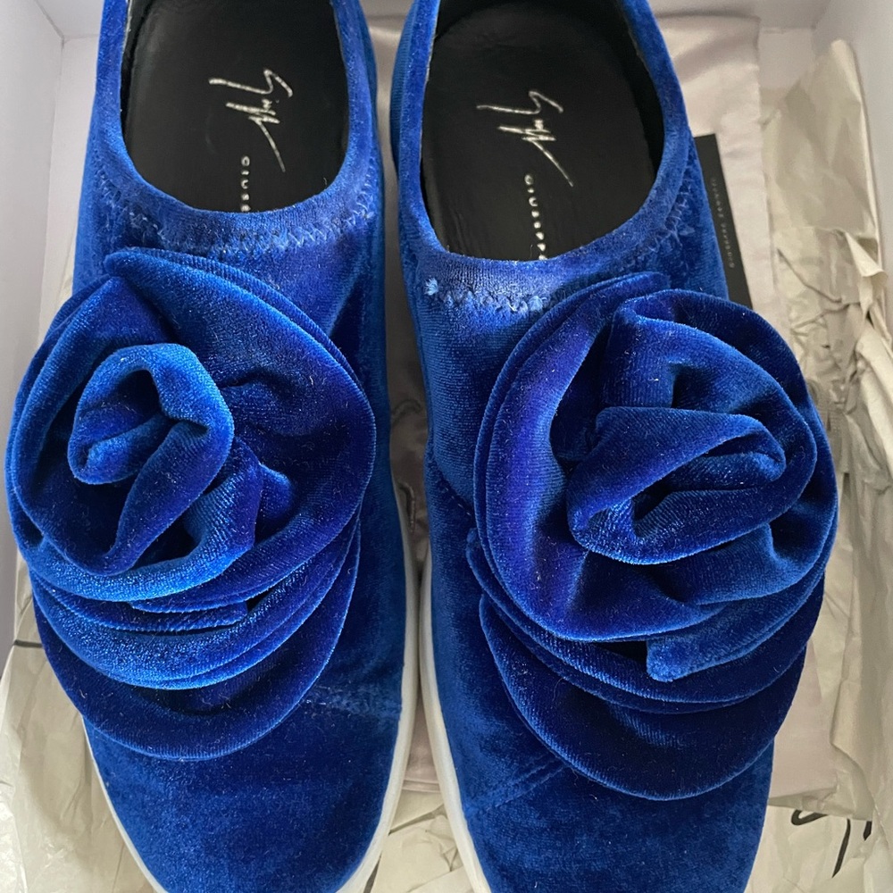 Giuseppe Zanotti Blue Velvet Sneakers